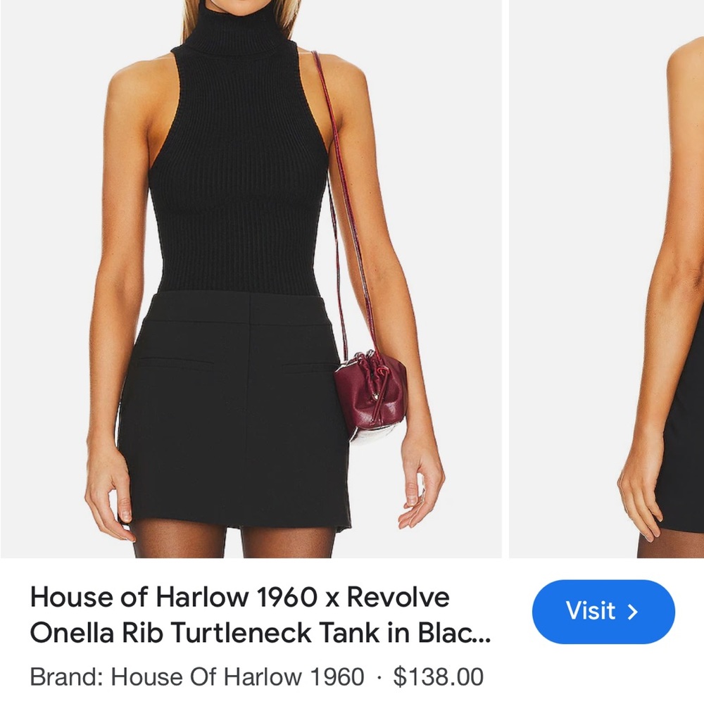 House of Harlow Mock Neck Tank
